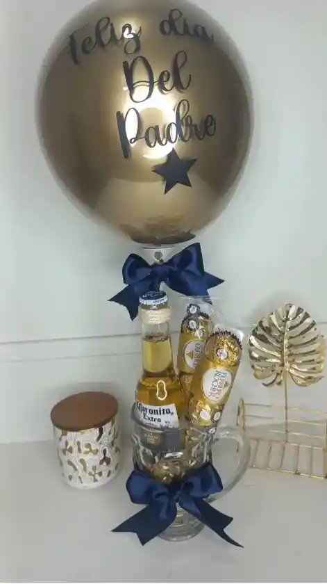 Jarra Cervecera Con Coronita Y Ferreros
