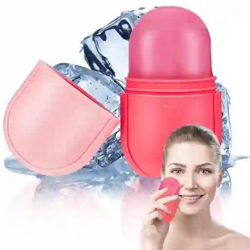 Rodillo Hielo Silicona Rostro Herramienta Cuidado Piel Sin Fragancia Mango Ergonómico Ojeras