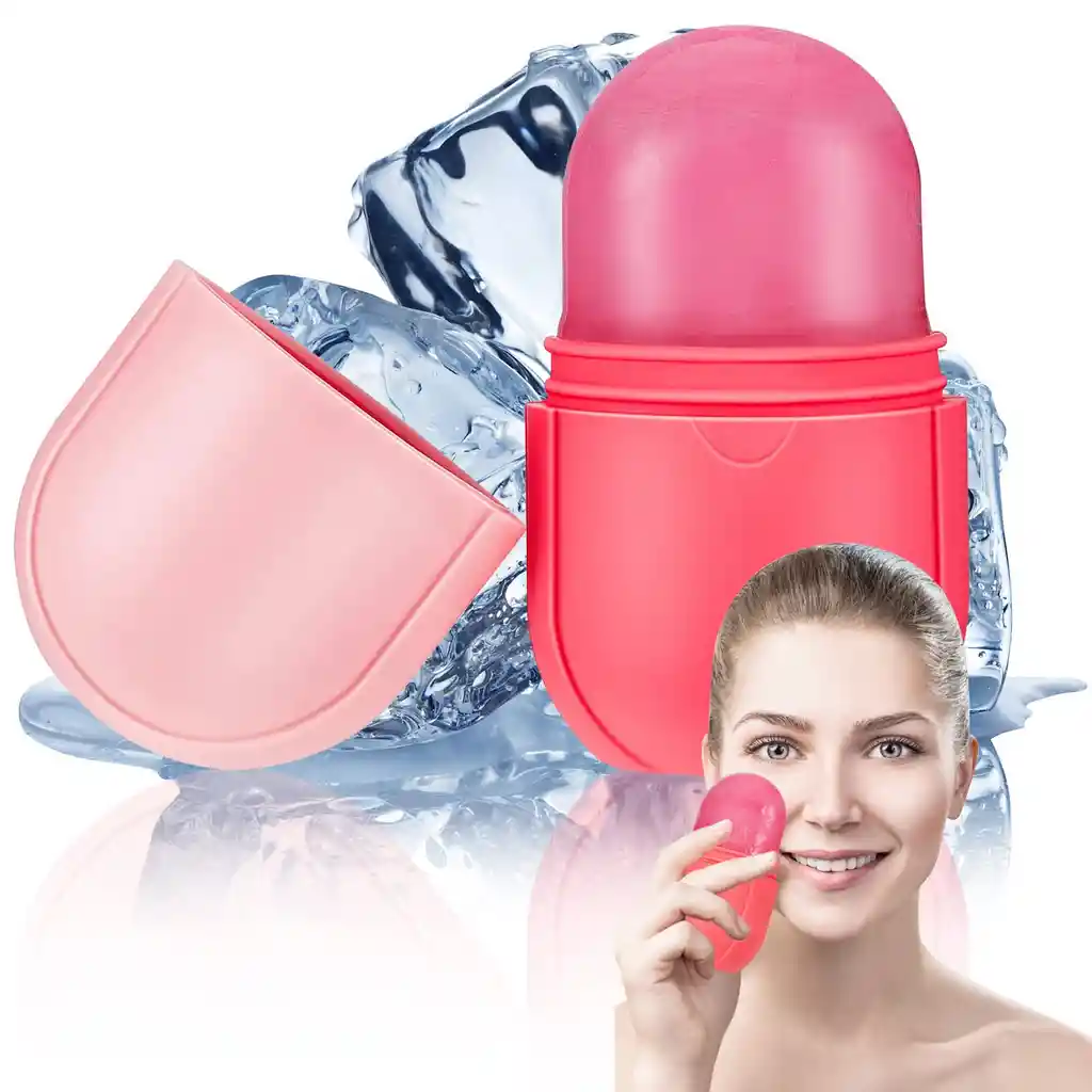 Rodillo Hielo Silicona Rostro Herramienta Cuidado Piel Sin Fragancia Mango Ergonómico Ojeras