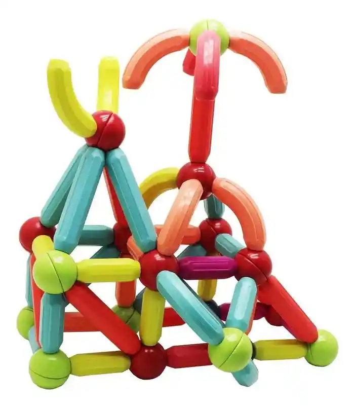 Fichas Magnéticas Bloques Construcción Juego Armar 36 Piezas