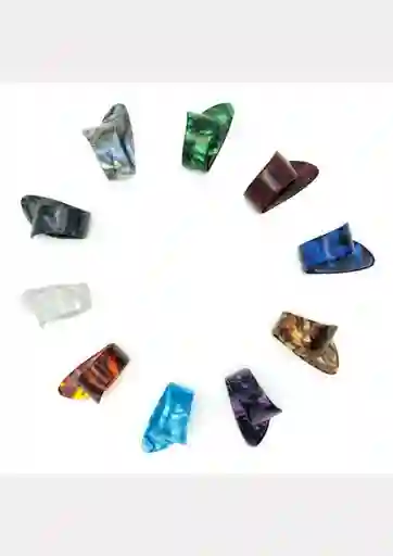 X4 Pick Uña Dedo Pulgar Gordo Guitarra Celuloide
