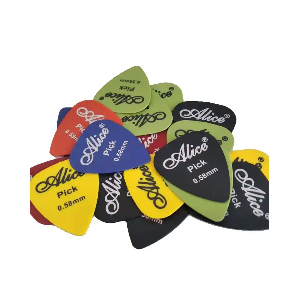 Pick Pajuela Uña Guitarra Rock Accesorio Tocar Solos Calibre Marca Alice 12und
