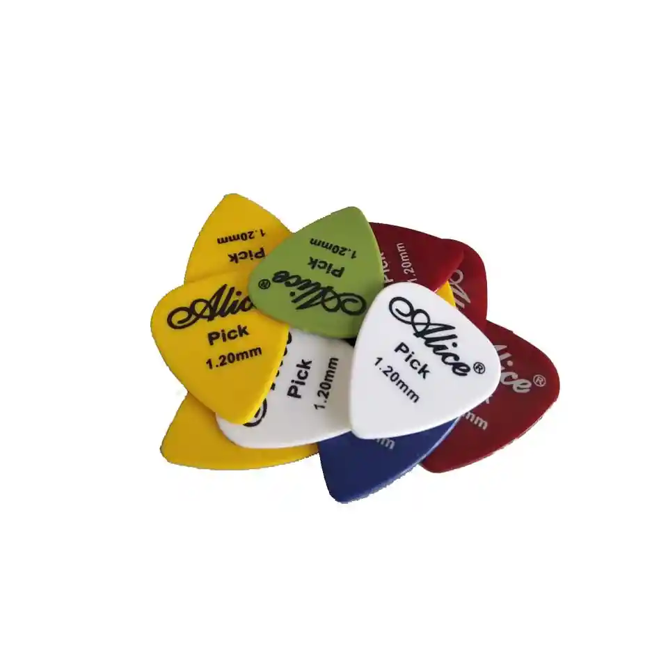 Pick Pajuela Uña Guitarra Rock Accesorio Tocar Solos Calibre Marca Alice 12und