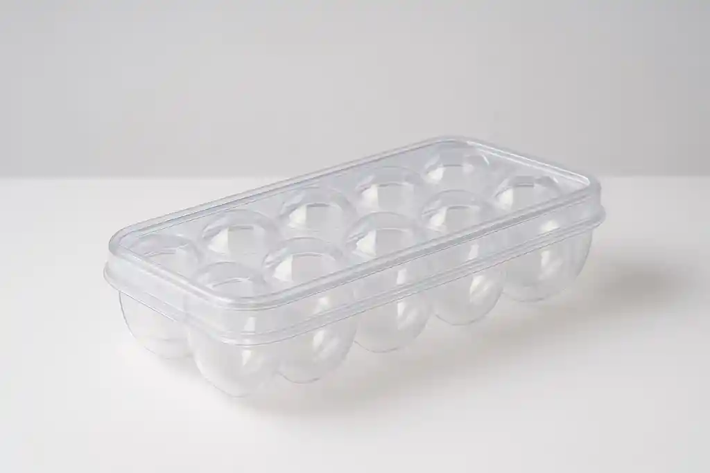 Organizador De Huevos Trensparente 10 Huevos Ahorra Espacio