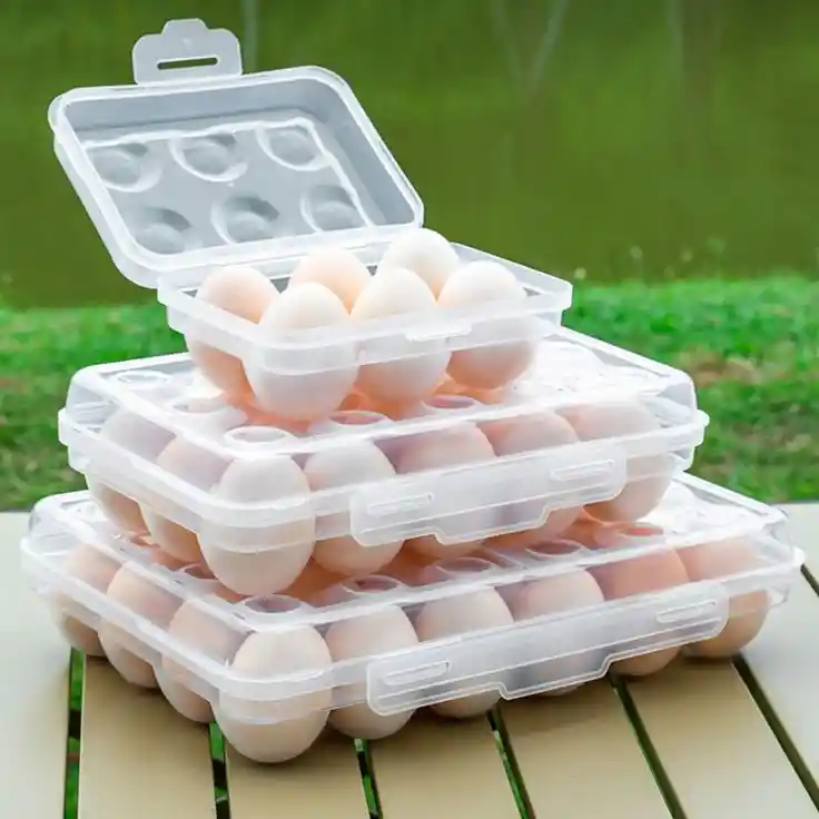 Organizador De Huevos Trensparente 24 Huevos Ahorra Espacio