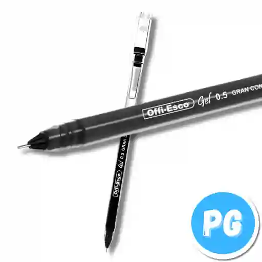 Esfero Offi Esco 0.5mm Gel Unidad Negro Oe 036