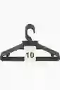 Ganchos Para Ropa Genérico 10 Unidades Color Negro