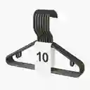 Ganchos Para Ropa Genérico 10 Unidades Color Negro