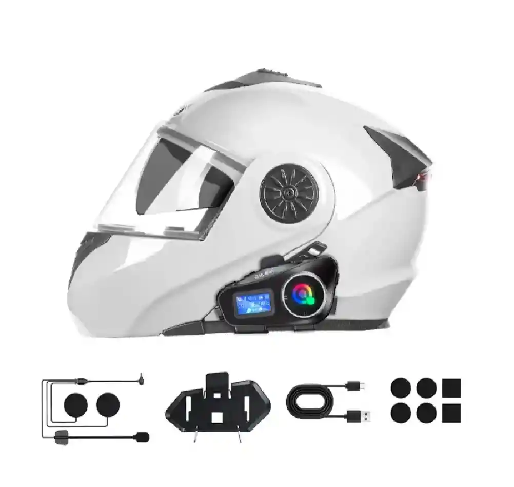 Intercomunicador Para Moto Q58 Rgb Musica Bluetooth 25 Horas