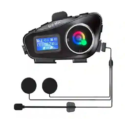 Intercomunicador Para Moto Q58 Rgb Musica Bluetooth 25 Horas