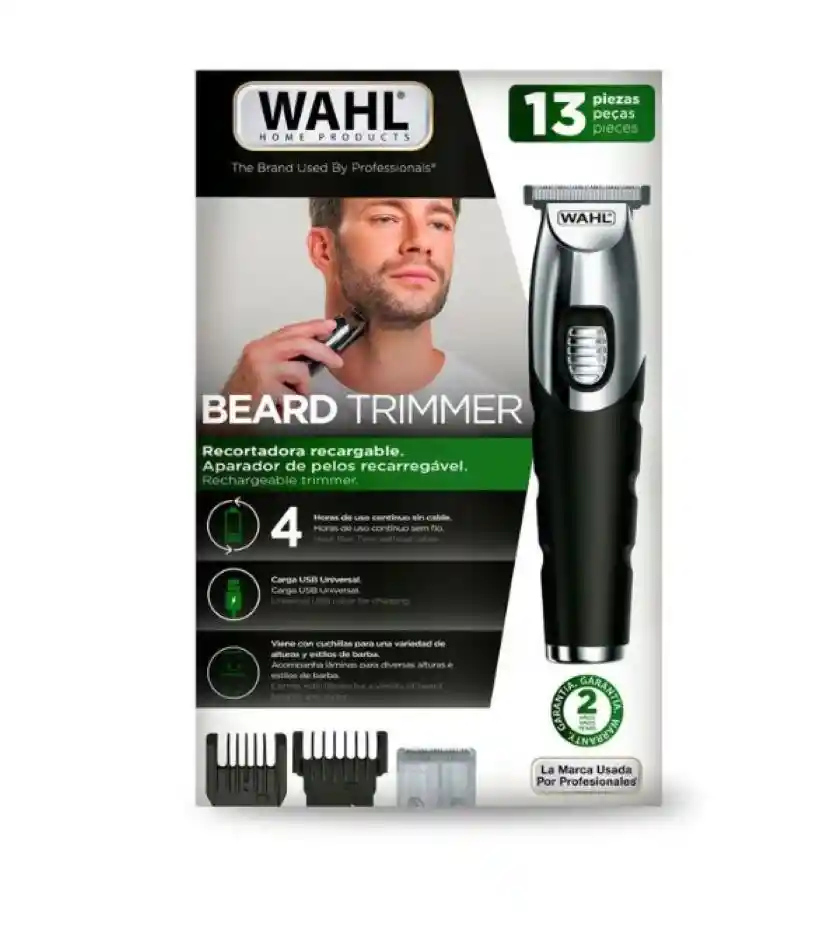 Patillera Inalámbrica Whal Beard Trimmer 13 Piezas