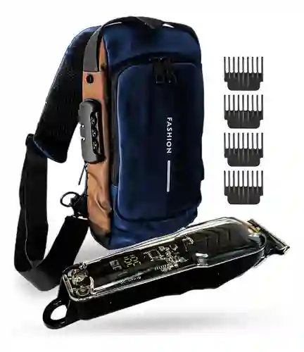 Bolso Viajero Bandolero Antirrobo Con Maquina De Afeitar Viajera