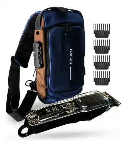 Bolso Viajero Bandolero Antirrobo Con Maquina De Afeitar Viajera