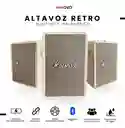 Parlante Retro Bluetooth Retro Sonido Potente Usb Mp3 Fm Diseño Clásico Beige