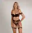 Set Serena + Liguero Serena + Ligas – Negro - Talla Xl