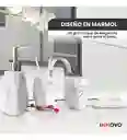 Organizador De Baño 4 Piezas De Lujo Con Dispensador De Jabón Elegante Blanco Mix