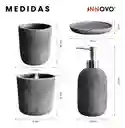 Organizador De Baño 4 Piezas De Lujo Con Dispensador De Jabón Premium Elegante