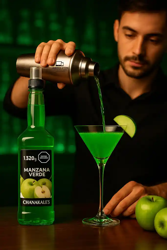 Sirope Jarabe Para Cocteleria Mix Manzana Verde 1320g