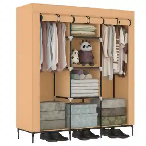 Closet Ropero Armario 3 Puertas Estante Organizador De Ropa