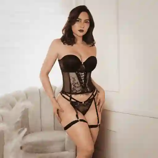 Set Serena + Cinturilla + Ligas Y Extensores – Negro - Talla Xl