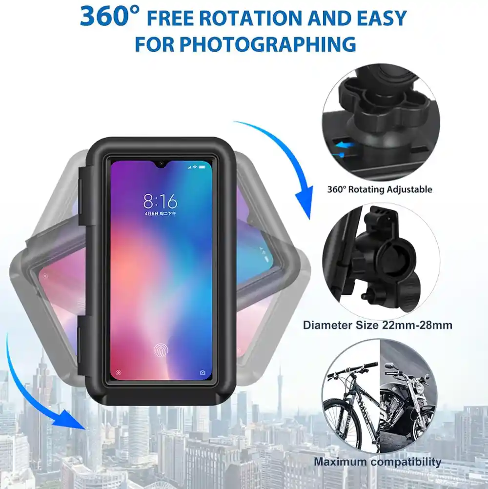 Soporte Celular Para Moto Dc1 Bicicleta Manillar Impermeable