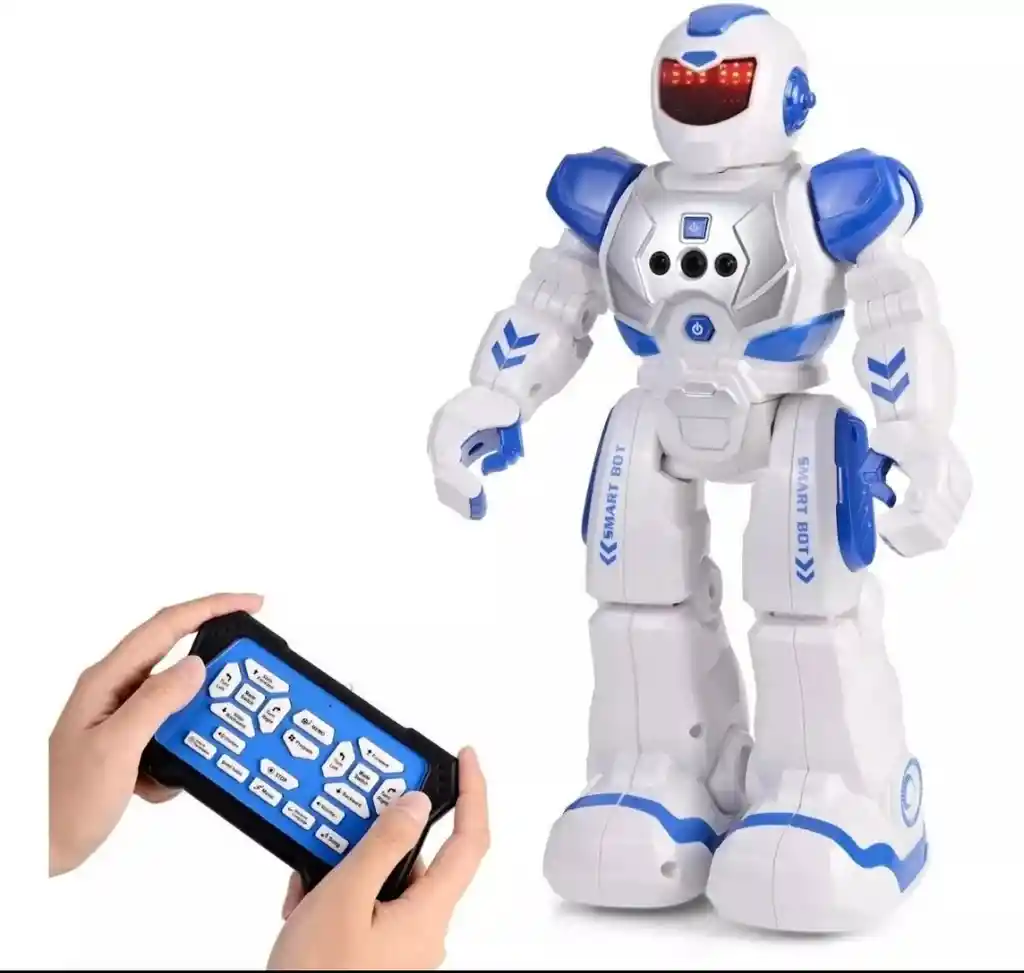 Robot Inteligente Con Sensor De Movimiento Azul