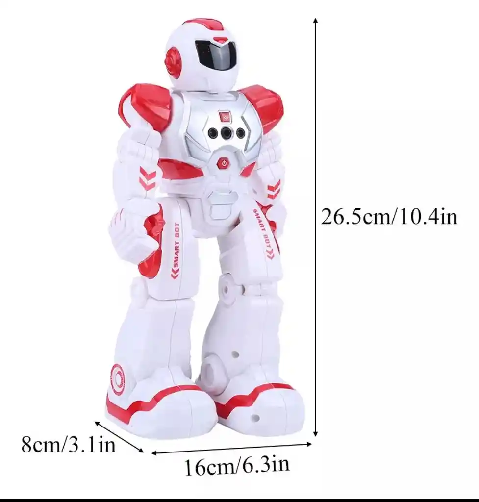Robot Inteligente Con Sensor De Movimiento Rojo