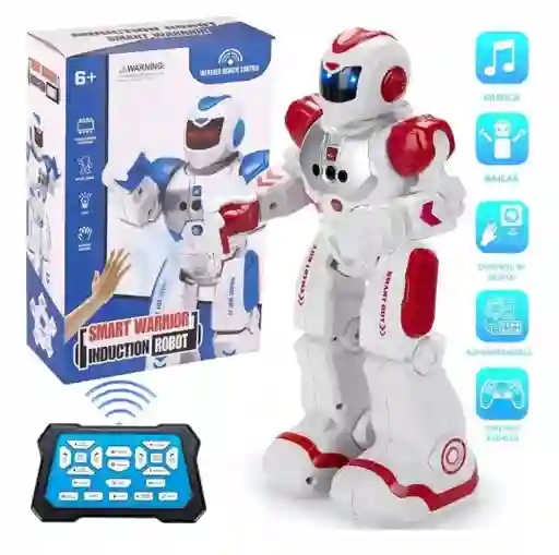 Robot Inteligente Con Sensor De Movimiento Rojo