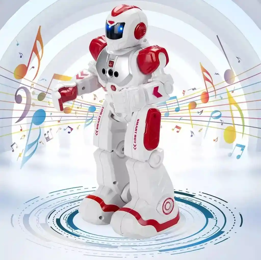 Robot Inteligente Con Sensor De Movimiento Rojo