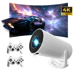 Proyector Yh Android 4k 200 Pulgadas Smart Tv + 2 Controles Gaming Netflix Youtube Prime Disney