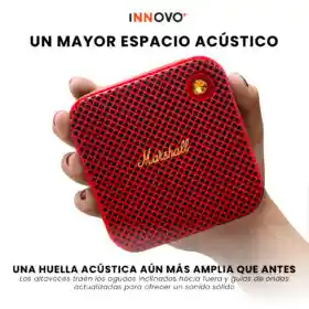 Parlante Bluetooth Sonido Potente Usb Mp3 Fm Portable Tono Rojo Marshall