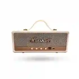 Parlante Bluetooth Sonido Potente Usb Mp3 Fm Marshall Clasic Beige Replica