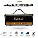 Parlante Bluetooth Sonido Potente Usb Mp3 Fm Marshall Clasic Negro Replica