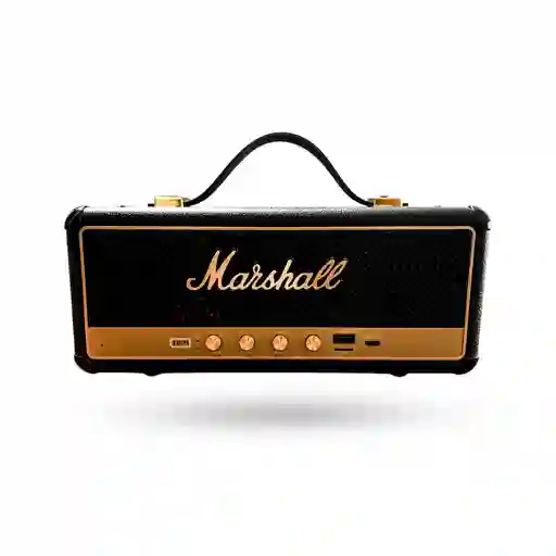 Parlante Bluetooth Sonido Potente Usb Mp3 Fm Marshall Clasic Negro Replica