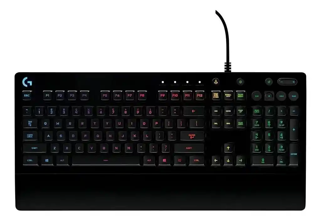 Teclado Gamer Logitech G Serie Inglés Internacional Color Negro Con Luz Rgb