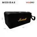 Parlante Bluetooth Sonido Potente Usb Mp3 Fm Marshall 3 Black Replica 1.1