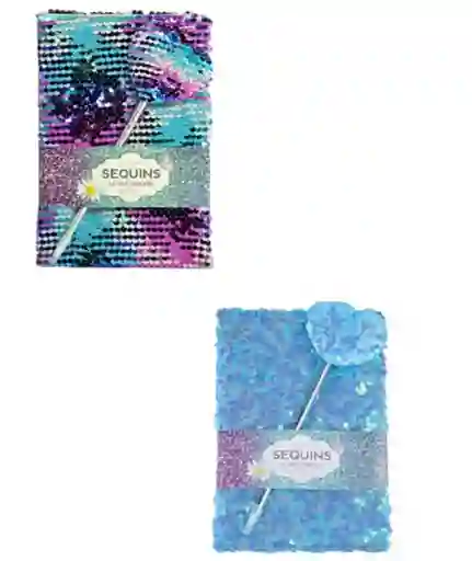 Linda Agenda Lentejuelas Bolígrafo Kawaii Para Niños Multicolor