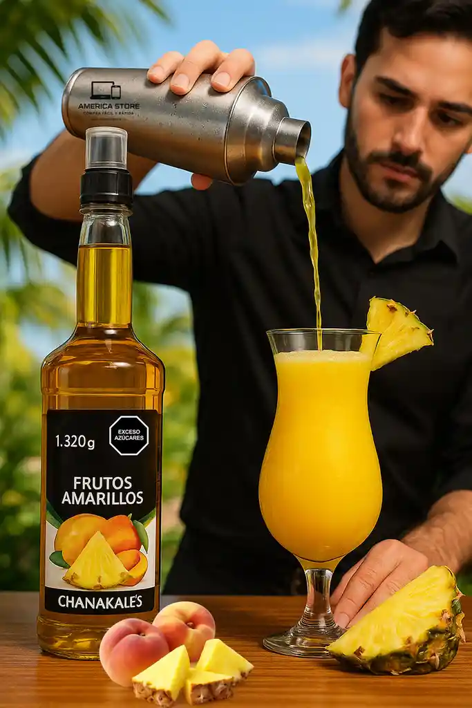 Sirope Jarabe Para Cocteleria Mix Frutos Amarillos 1320g