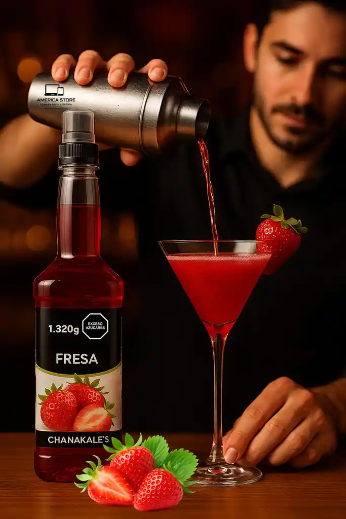 Sirope Jarabe Para Cocteleria Mix Fresa 1320g