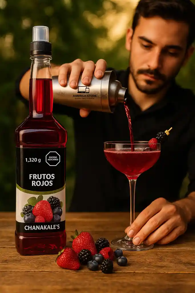 Sirope Jarabe Para Cocteleria Mix Frutos Rojos 1320g
