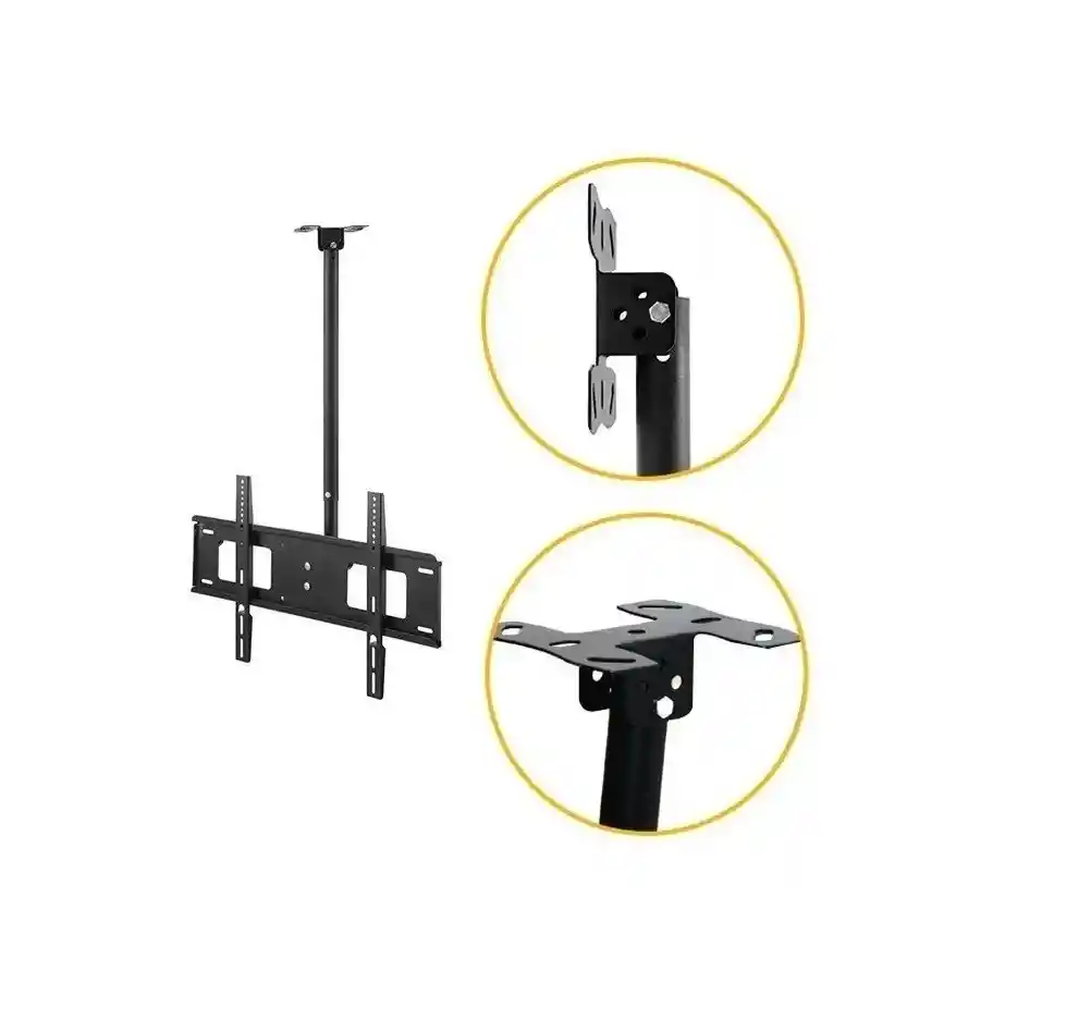 Soporte Para Tv De Techo O Pared Lcd Y Led De 32 - 72 80kg Color Negro