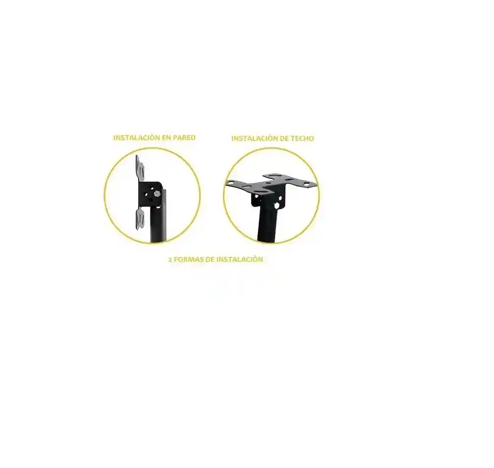 Soporte Para Tv De Techo O Pared Lcd Y Led De 32 - 72 80kg Color Negro