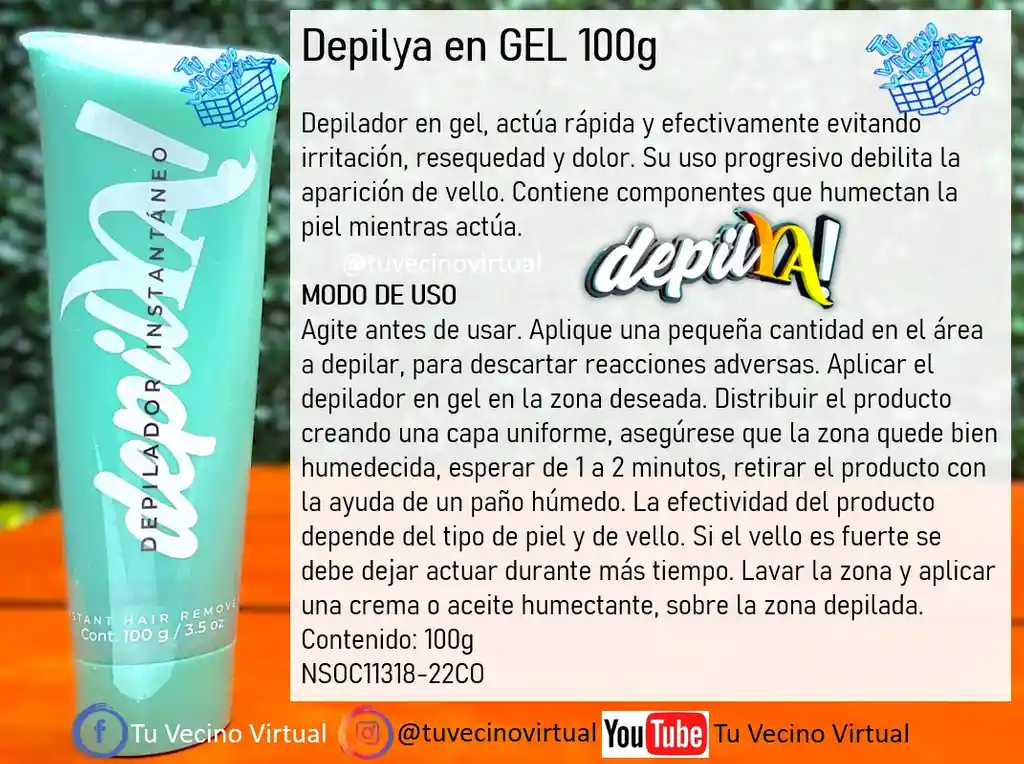 2 Depilya Instantaneo Piel De Oro Mujer