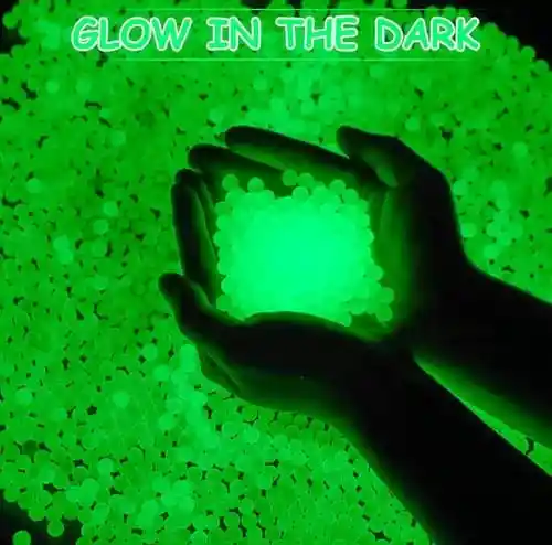 Bolitas De Gel Fluorescentes X5.000 Unidades 7-8mm Brillan En La Oscuridad Municion De Recarga Y Decoración