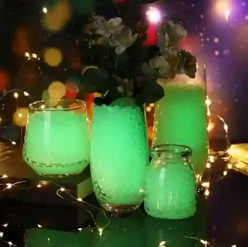 Bolitas De Gel Fluorescentes X5.000 Unidades 7-8mm Brillan En La Oscuridad Municion De Recarga Y Decoración