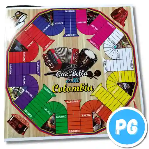 Carton Parques 6 Puestos Con Fichas Y Dados