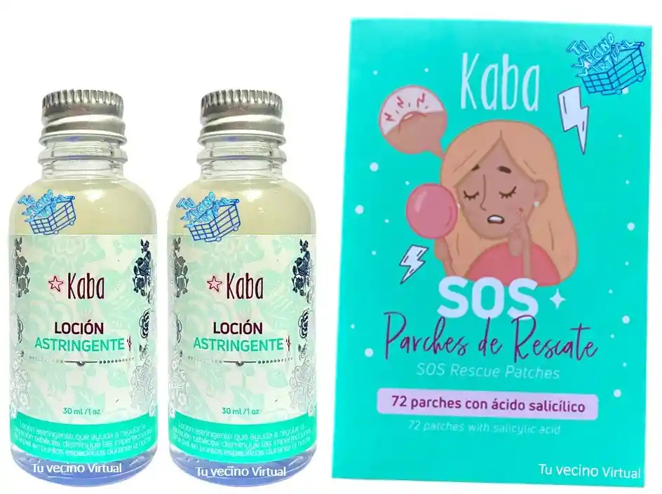 2 Locion Astringente + 1 Parche Sos Kaba