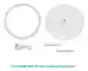 Espejo De Maquillaje Con Luz Led Táctil Recargable Desmontable Moderno Con Soporte Blanco