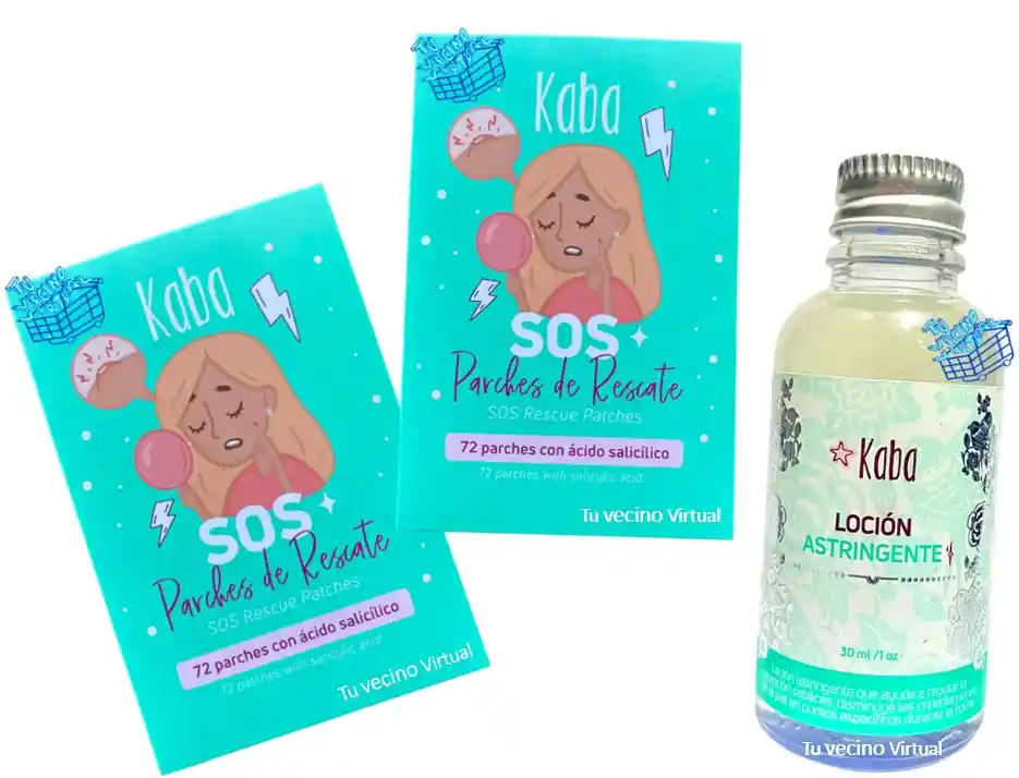 2 Parche Sos + 1 Locion Astringente Kaba