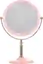 Espejo De Maquillaje Tocador Desmontable Moderno Rosado Oro Rosa